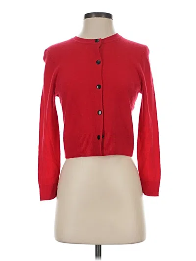 Aqua Cashmere Cardigan Sweater In Red