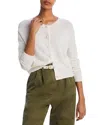 Aqua Cashmere Crewneck Cardigan - Exclusive In Ivory