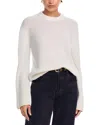 Aqua Cashmere Crewneck Sweater - Exclusive In White