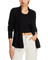 Aqua Cashmere Drape Front Cardigan - Exclusive In Black
