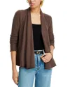 Aqua Cashmere Drape Front Cardigan - Exclusive In Mushroom