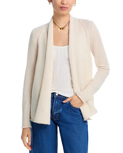 Aqua Cashmere Drape Front Cardigan - Exclusive In Nude