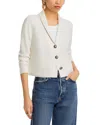 Aqua Cashmere Novelty Button Cashmere Blazer - Exclusive In Ivory