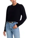 Aqua Cashmere Puff Sleeve Sweater - Exclusive In Black