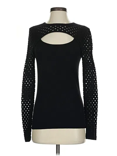 Pre-owned Aqua Cashmere Pullover Sweater In Black