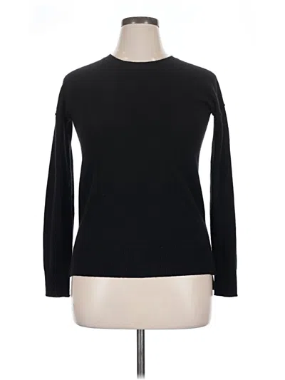 Pre-owned Aqua Cashmere Pullover Sweater In Black