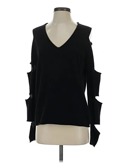 Pre-owned Aqua Cashmere Pullover Sweater In Black