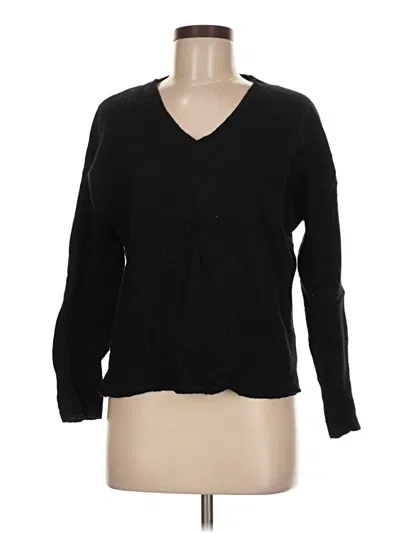 Pre-owned Aqua Cashmere Pullover Sweater In Black