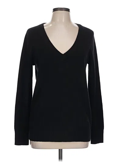 Pre-owned Aqua Cashmere Pullover Sweater In Black