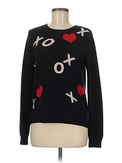 Pre-owned Aqua Cashmere Pullover Sweater In Black