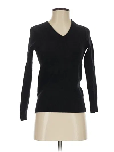 Pre-owned Aqua Cashmere Pullover Sweater In Black