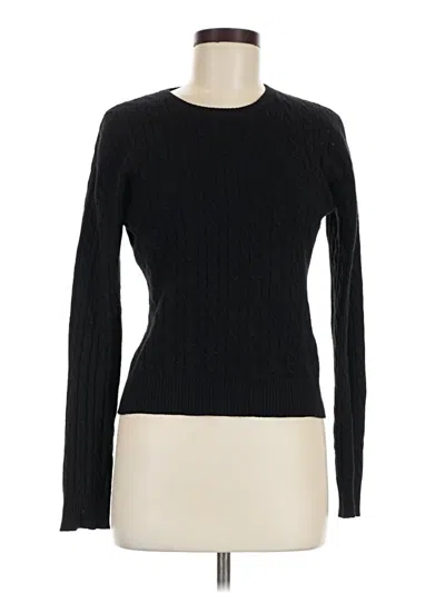 Pre-owned Aqua Cashmere Pullover Sweater In Black