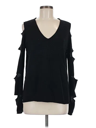Pre-owned Aqua Cashmere Pullover Sweater In Black