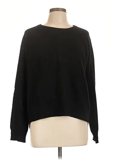 Pre-owned Aqua Cashmere Pullover Sweater In Black