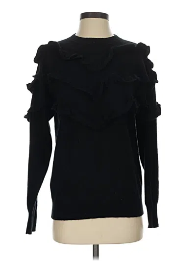 Pre-owned Aqua Cashmere Pullover Sweater In Black