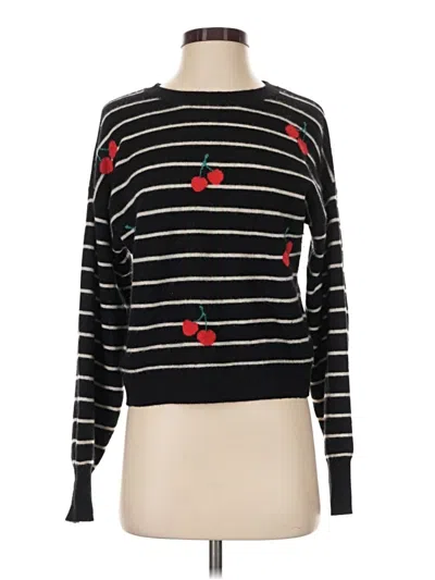 Pre-owned Aqua Cashmere Pullover Sweater In Black