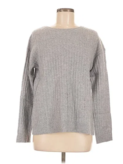 Aqua Cashmere Pullover Sweater In Gray