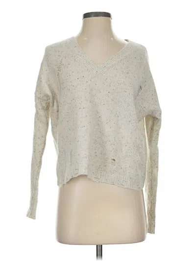 Pre-owned Aqua Cashmere Pullover Sweater In Ivory