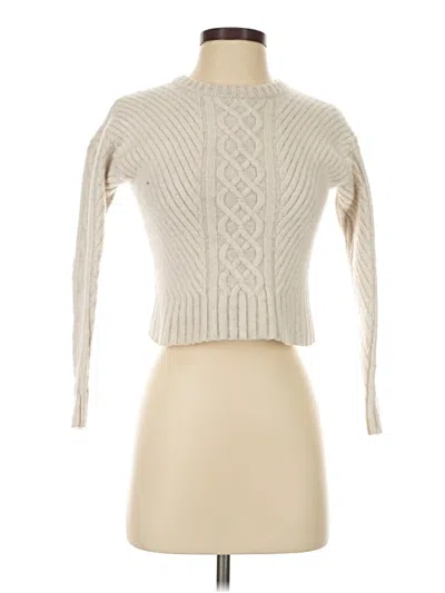 Pre-owned Aqua Cashmere Pullover Sweater In Ivory