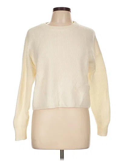 Pre-owned Aqua Cashmere Pullover Sweater In Ivory