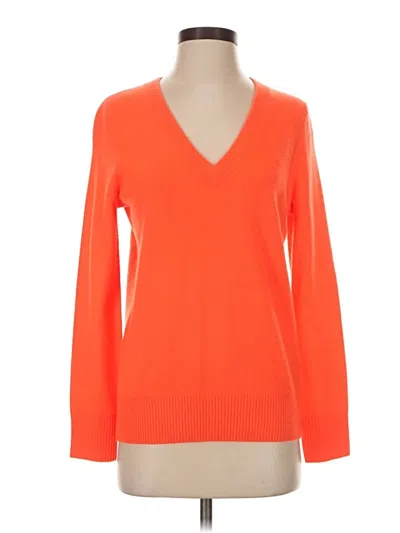 Pre-owned Aqua Cashmere Pullover Sweater In Orange
