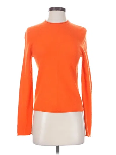 Pre-owned Aqua Cashmere Pullover Sweater In Orange