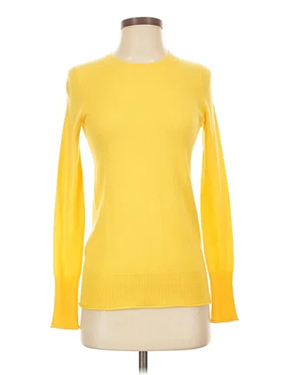 Pre-owned Aqua Cashmere Pullover Sweater In Yellow