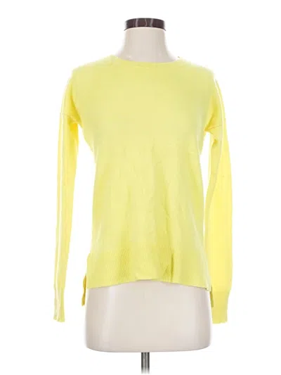 Pre-owned Aqua Cashmere Pullover Sweater In Yellow