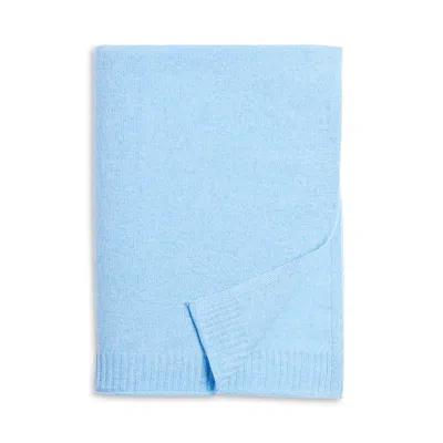 Aqua Cashmere Throw Blanket - Exclusive In Heather Blue