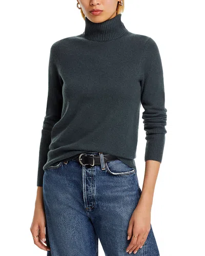 Aqua Cashmere Turtleneck Cashmere Sweater - Exclusive In Army