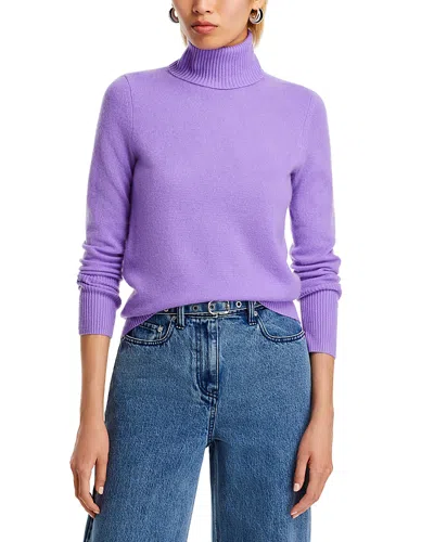 Aqua Cashmere Turtleneck Cashmere Sweater - Exclusive In Purple Haze