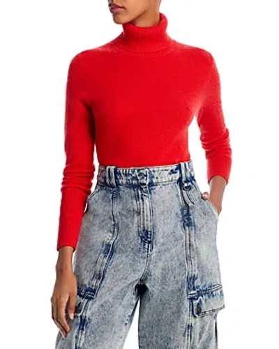 Aqua Cashmere Turtleneck Cashmere Sweater - 100% Exclusive In Red Orange