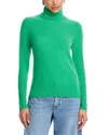 Aqua Cashmere Turtleneck Cashmere Sweater - Exclusive In Green