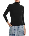 Aqua Cashmere Turtleneck Cashmere Sweater - Exclusive In Black