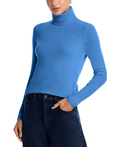 Aqua Cashmere Turtleneck Cashmere Sweater - Exclusive In Blue