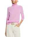 Aqua Cashmere Turtleneck Cashmere Sweater - Exclusive In Cosmo Cotton Candy