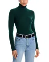 Aqua Cashmere Turtleneck Cashmere Sweater - Exclusive In Green
