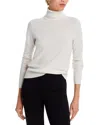 Aqua Cashmere Turtleneck Cashmere Sweater - Exclusive In Ivory