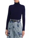 Aqua Cashmere Turtleneck Cashmere Sweater - Exclusive In Peacoat