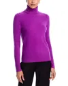 Aqua Cashmere Turtleneck Cashmere Sweater - Exclusive In Purple