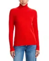 Aqua Cashmere Turtleneck Cashmere Sweater - Exclusive In Red