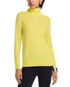 Aqua Cashmere Turtleneck Cashmere Sweater - Exclusive In Yellow