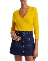 Aqua Cashmere V-neck Cashmere Sweater - 100% Exclusive In Yellow