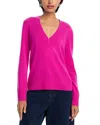 Aqua Cashmere V Neck Sweater - Exclusive In Pink