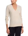 Aqua Cashmere V Neck Sweater - Exclusive In Gray
