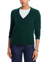 Aqua Cashmere V Neck Sweater - Exclusive In Green