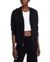 Aqua Cashmere Zip Hoodie Sweater - Exclusive In Black