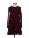 Aqua Casual Dress In Burgundy