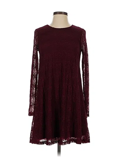 Aqua Casual Dress In Burgundy