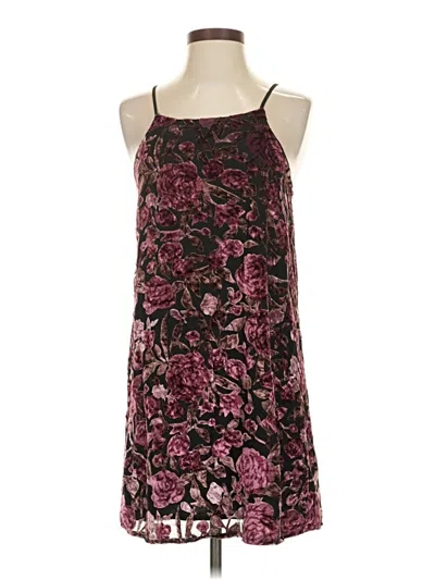 Pre-owned Aqua Casual Dress In Burgundy
